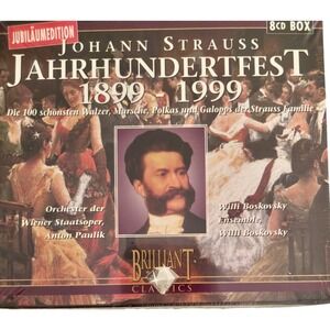 New Johann Strauss Jahrhunderfest 1899‎ 1999 8 CD Box Set Brilliant Classics
